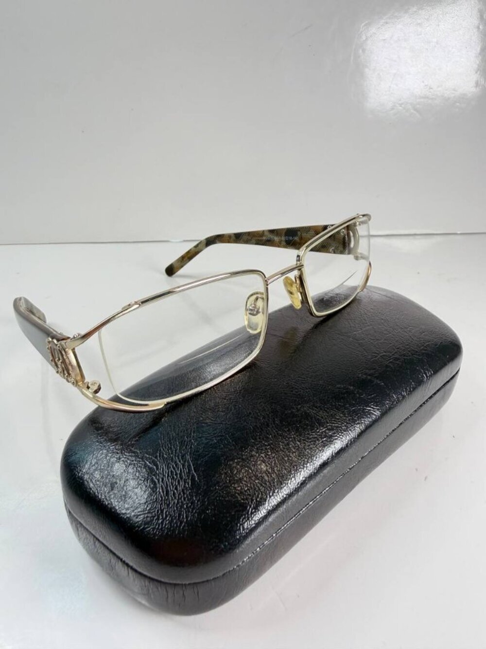 UGO TESTI Italy Designer Eyeglasses – Statement Frame with Crystal Detail